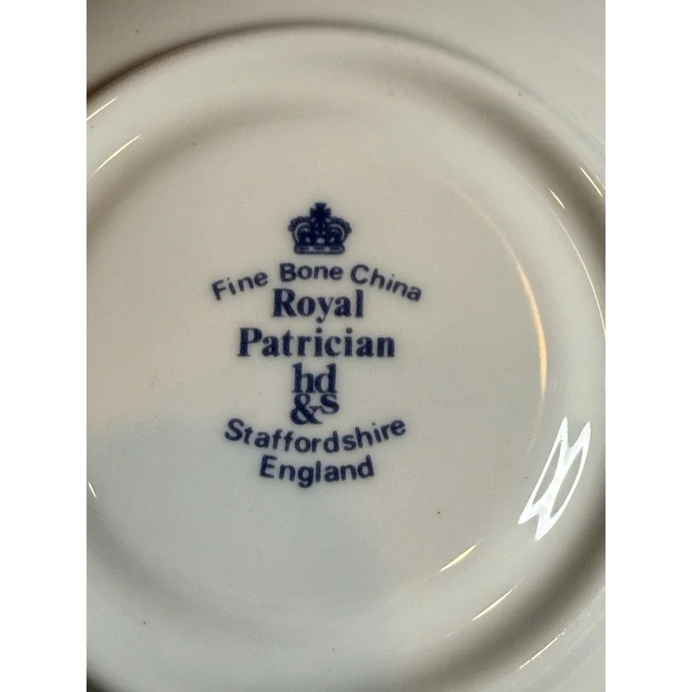 Royal Patrician Purple Pansy Bone China Tea Cup & Saucer England Floral